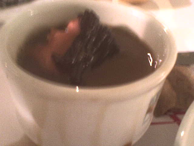 Adobo tomando caf&eacute;